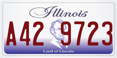 IL license plate A429723