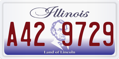 IL license plate A429729