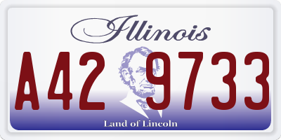 IL license plate A429733