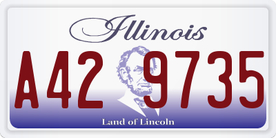 IL license plate A429735