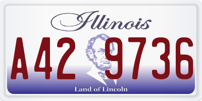 IL license plate A429736