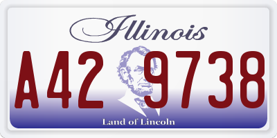 IL license plate A429738