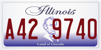 IL license plate A429740