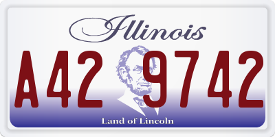 IL license plate A429742