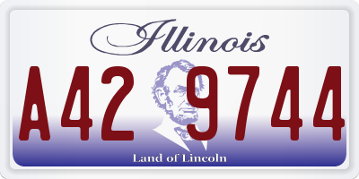 IL license plate A429744