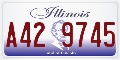IL license plate A429745