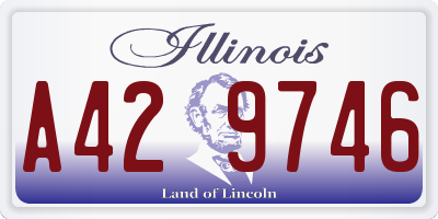 IL license plate A429746