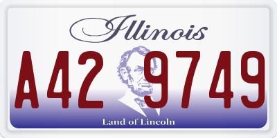 IL license plate A429749