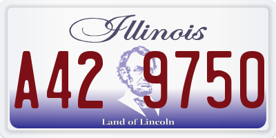 IL license plate A429750