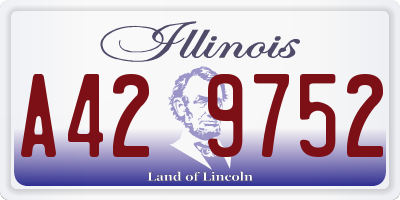 IL license plate A429752