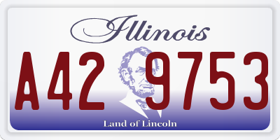 IL license plate A429753
