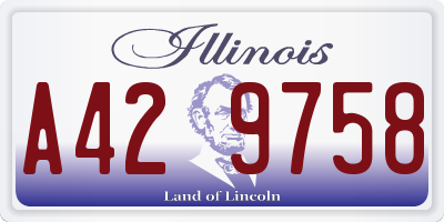 IL license plate A429758