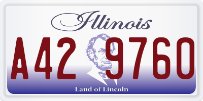 IL license plate A429760