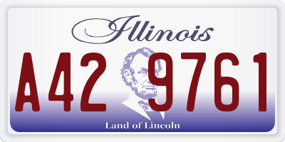 IL license plate A429761