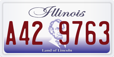 IL license plate A429763