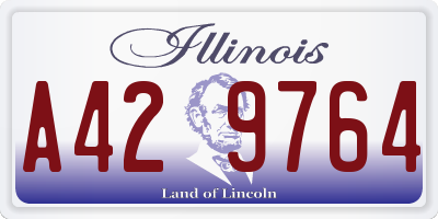 IL license plate A429764