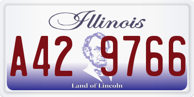 IL license plate A429766