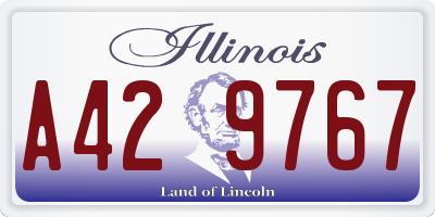 IL license plate A429767