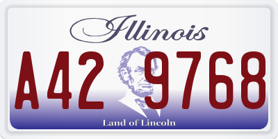 IL license plate A429768