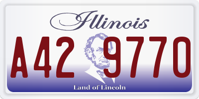 IL license plate A429770