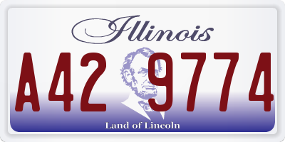 IL license plate A429774
