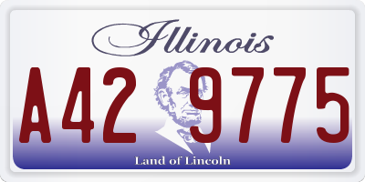 IL license plate A429775