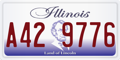IL license plate A429776