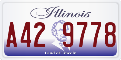 IL license plate A429778
