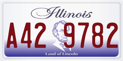 IL license plate A429782
