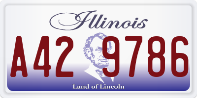 IL license plate A429786