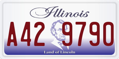 IL license plate A429790