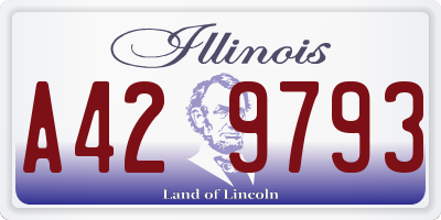 IL license plate A429793
