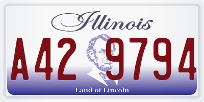IL license plate A429794