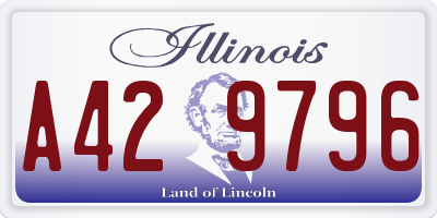 IL license plate A429796