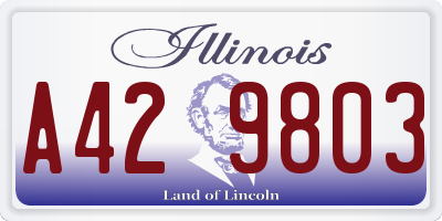IL license plate A429803