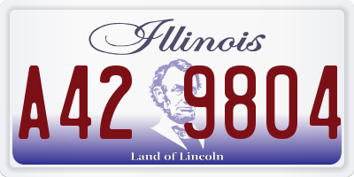 IL license plate A429804