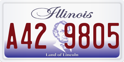 IL license plate A429805