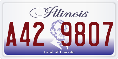IL license plate A429807