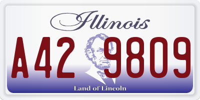 IL license plate A429809