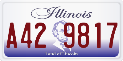 IL license plate A429817