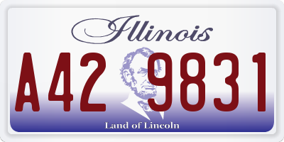 IL license plate A429831