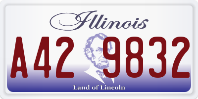 IL license plate A429832