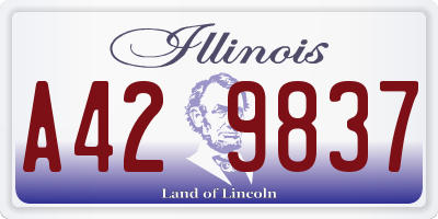 IL license plate A429837