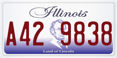 IL license plate A429838
