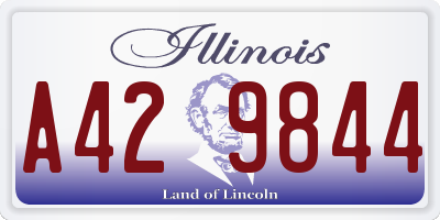 IL license plate A429844