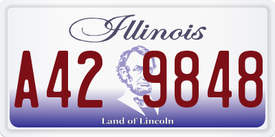 IL license plate A429848
