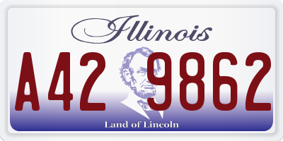 IL license plate A429862