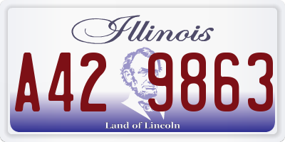 IL license plate A429863