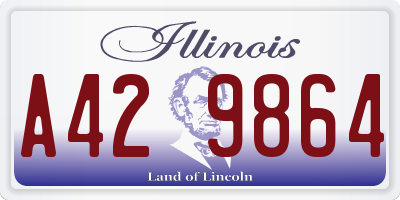 IL license plate A429864