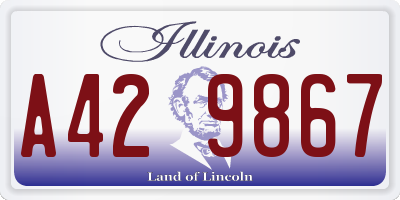 IL license plate A429867